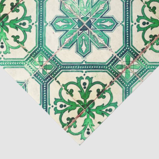 ヴィンテージフローラデルフトグリーンタイル分離組織P 薄葉紙 (詳細)