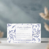 ヴィンテージフローラトイレブルー名刺 名刺