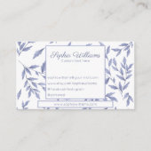 ヴィンテージフローラトイレブルー名刺 名刺 (正面)