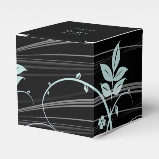 ヴィンテージフローラトリム結婚式の引き出物ボックス フェイバーボックス (正面サイド)