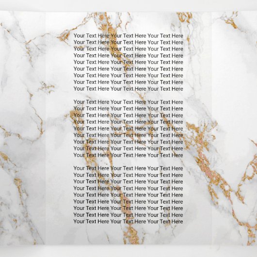 ヴィンテージフローラトレンディー金ゴールドマーブルカタログ 三つ折りカード (内部中)