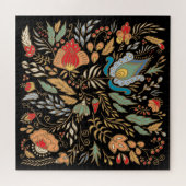 ヴィンテージフローラドードル:東洋のデザイン。 ジグソーパズル (横)