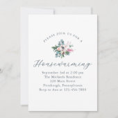 ヴィンテージフローラニューホーム引っ越し祝いパーティーパーティー 案内状 (正面)