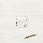 ヴィンテージフローラノートとシルエットの濃さ ポストイット (デスク上)