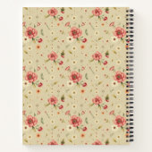 ヴィンテージフローラノートブック(勉強およびジャーナル用) ノートブック (裏面)