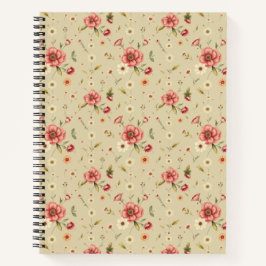 ヴィンテージフローラノートブック(勉強およびジャーナル用) ノートブック