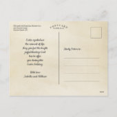 ヴィンテージフローラハッピーイースター卵 シーズンポストカード (裏面)