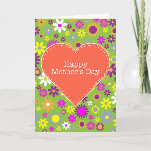 ヴィンテージフローラハッピーマザーズデイ カード (正面)