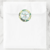 ヴィンテージフローラハミングバードブライダルシャワーありがとう ラウンドシール (バッグ)