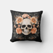 ヴィンテージフローラハロウィーンスカル クッション (正面)