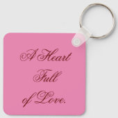 ヴィンテージフローラハートキーチェーン キーホルダー (裏面)