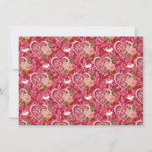 ヴィンテージフローラハートバレンタインデーカード シーズンカード (裏面)