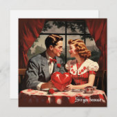 ヴィンテージフローラハートバレンタイン葉書 シーズンカード (正面/裏面)