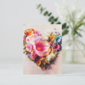 ヴィンテージフローラハートバレンタイン シーズンカード (スタンド正面)