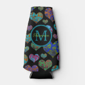 ヴィンテージフローラハートパターカスタムンモノグラム ボトルクーラー (正面)