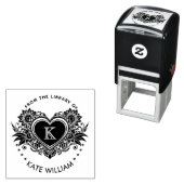 ヴィンテージフローラハートモノグラム自己インク セルフインキングスタンプ (インサイチュ)