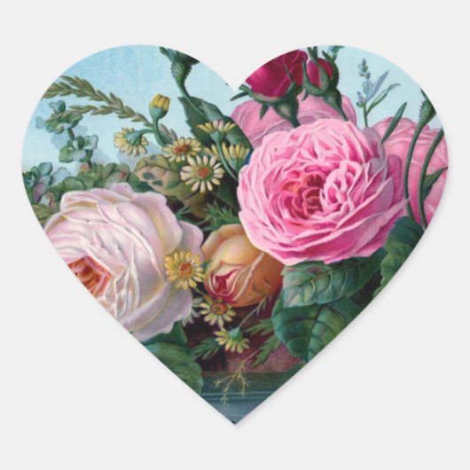 ヴィンテージフローラハート ハートシール (正面)