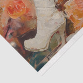 ヴィンテージフローラバイクもしくは自転車に乗る人女性のデコパージュ 薄葉紙 (詳細)