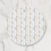 ヴィンテージフローラバウ女の子ベビーシャワーありがとう フェイバータグ (裏面)