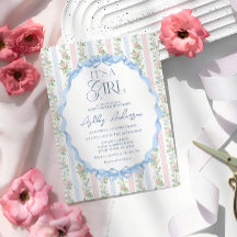 ヴィンテージフローラバウ女の子ベビーシャワー