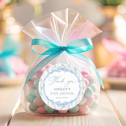 ヴィンテージフローラバウ赤ちゃんシャワー ラウンドシール