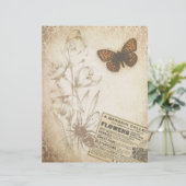 ヴィンテージフローラバタフライスクラップブックエフェメラ (スタンド正面)