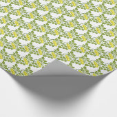 ヴィンテージフローラバターカップ壁紙ダマスク ラッピングペーパー (角)