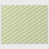 ヴィンテージフローラバターカップ壁紙ダマスク ラッピングペーパー (フラット)