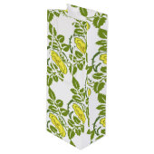 ヴィンテージフローラバターカップ壁紙ダマスク ワインギフトバッグ (正面アングル)