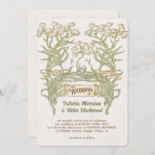ヴィンテージフローラバナー結婚式招待状 招待状 (正面/裏面)