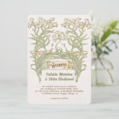 ヴィンテージフローラバナー結婚式招待状 招待状 (スタンド正面)