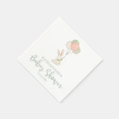 ヴィンテージフローラバニーベビーシャワーナプキンズ スタンダードカクテルナプキン (角)