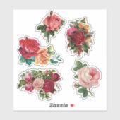 ヴィンテージフローラバラスクラップブックシール シール (シート)