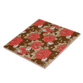 ヴィンテージフローラバラタイル模様セラミックタイル タイル (側面)