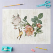 ヴィンテージフローラバラバーズエフェメラデクページ 薄葉紙 (クラフト)