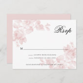 ヴィンテージフローラバラピ結婚ンク 出欠カード (正面/裏面)