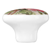 ヴィンテージフローラバラホームデコーセラミックスノブ セラミックノブ (側面)