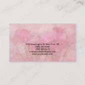 ヴィンテージフローラバラメイクアップアーティスト書道 名刺 (裏面)