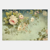 ヴィンテージフローラバラ分離 ラッピングペーパーシート (正面3)