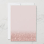 ヴィンテージフローラバラ金ゴールドグリッター退職 招待状 (裏面)