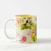 ヴィンテージフローラバラPeonies Monogram Mug ツートーンマグカップ (左)