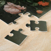 ヴィンテージフローラバロック、ニッチの花の花瓶 ジグソーパズル (側面)