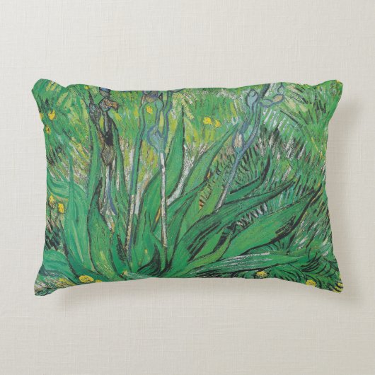 ヴィンテージフローラバンゴッホアイリス アクセントクッション (正面)