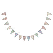 ヴィンテージフローラバンティング。 バンティングフラッグ (全)