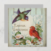 ヴィンテージフローラバーズフラットホリデーカード シーズンカード (正面/裏面)