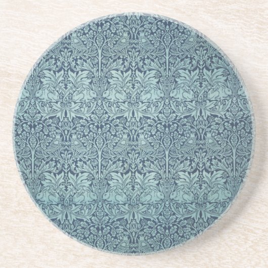 ヴィンテージフローラバードウィリアムモリスブレラビット コースター (正面)