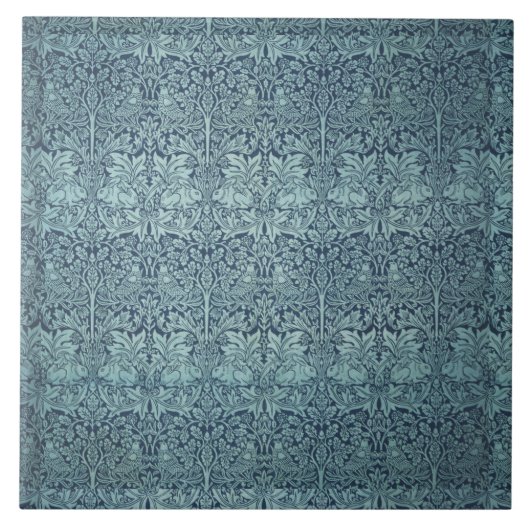 ヴィンテージフローラバードウィリアムモリスブレラビット タイル (正面)