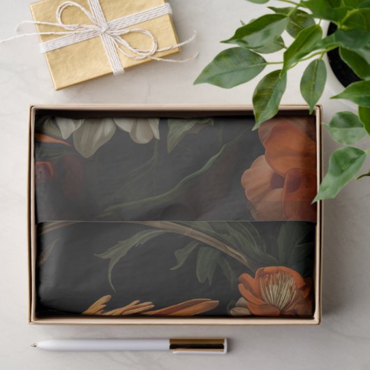 ヴィンテージフローラバードオウム切り離しティッシュペーパー 薄葉紙 (ギフト)