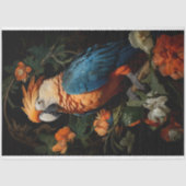 ヴィンテージフローラバードオウム切り離しティッシュペーパー 薄葉紙 (正面)