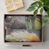 ヴィンテージフローラバードオウム女王デクページ 薄葉紙 (ギフト)